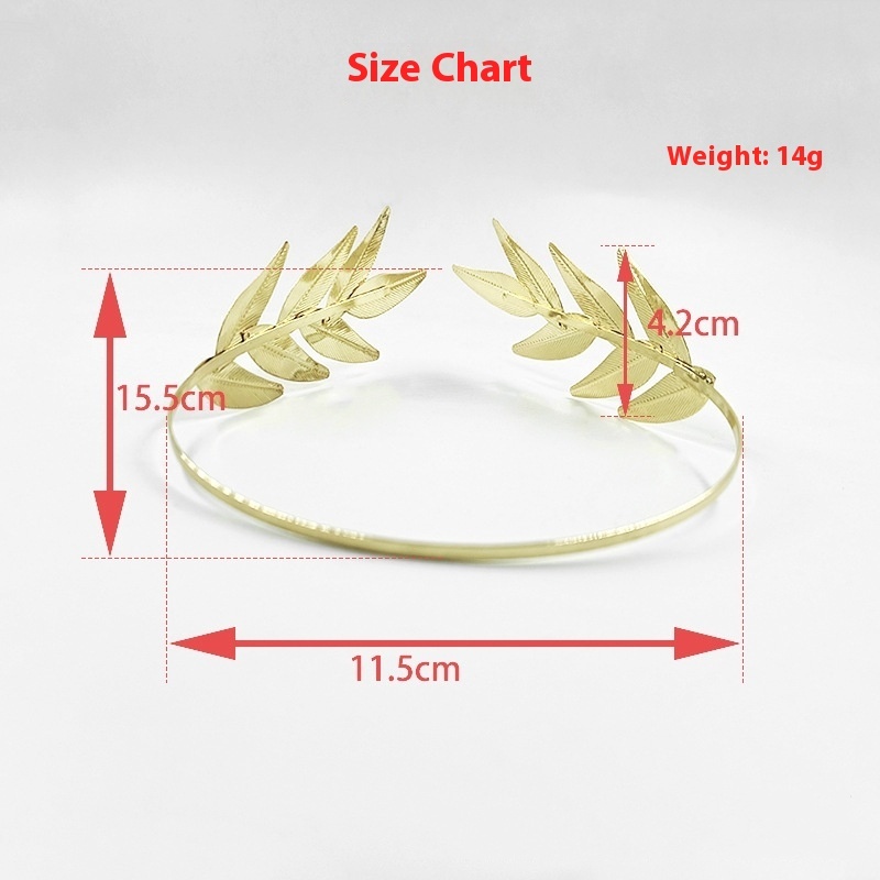 Bride Leaves Headband Forest Metal - Image 5