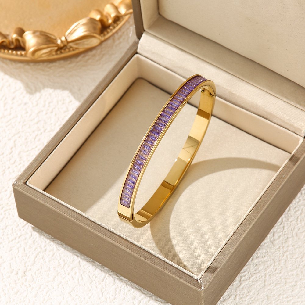 Affordable Luxury Style Diamond Titanium Steel Bracelet - Image 6