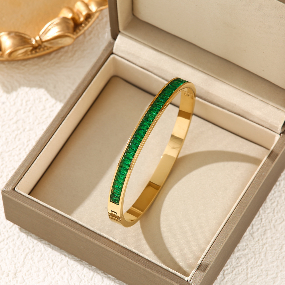 Affordable Luxury Style Diamond Titanium Steel Bracelet - Image 7