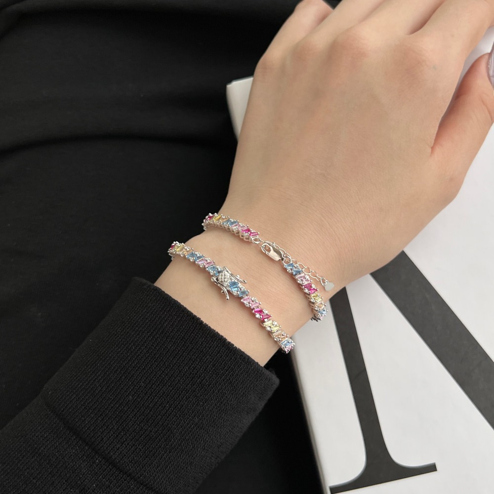 Special Interest Light Luxury High-end Elegant Color Zircon Bracelet - Image 4