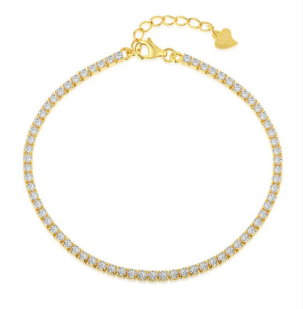 Women's Sterling Silver Diamond Bracelet Inlaid With Zircon - Image 4