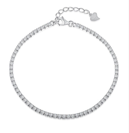 Women's Sterling Silver Diamond Bracelet Inlaid With Zircon - Image 5