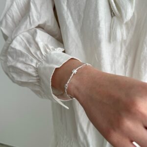 S925 Sterling Silver Bracelet Female Ins Fortune Valve Gold Light Luxury