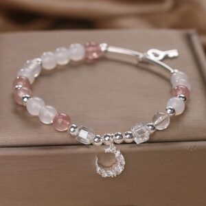 Natural Strawberry Quartz Bracelet Women's Special Interest Light Luxury