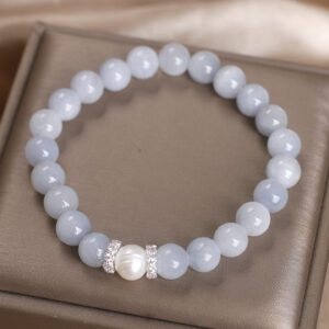 Natural Aquamarine Bracelet White Sweet Clear