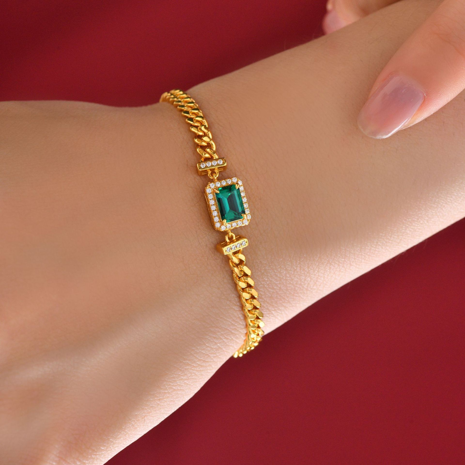 Cuban Bracelet European And American Vintage Jewelry Fashion