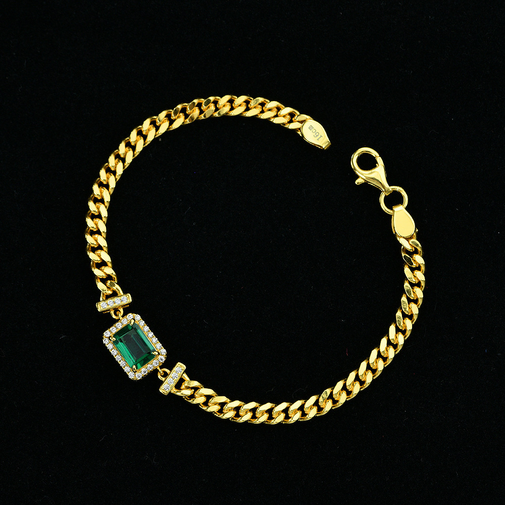Cuban Bracelet European And American Vintage Jewelry Fashion - Image 4