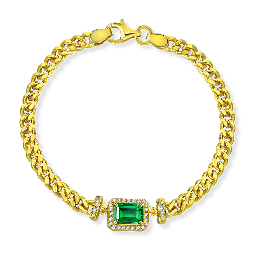 Cuban Bracelet European And American Vintage Jewelry Fashion - Image 5