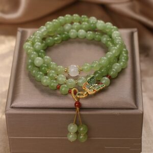 Chinese Retro Multi-layer Natural Stone Crystal Bracelet