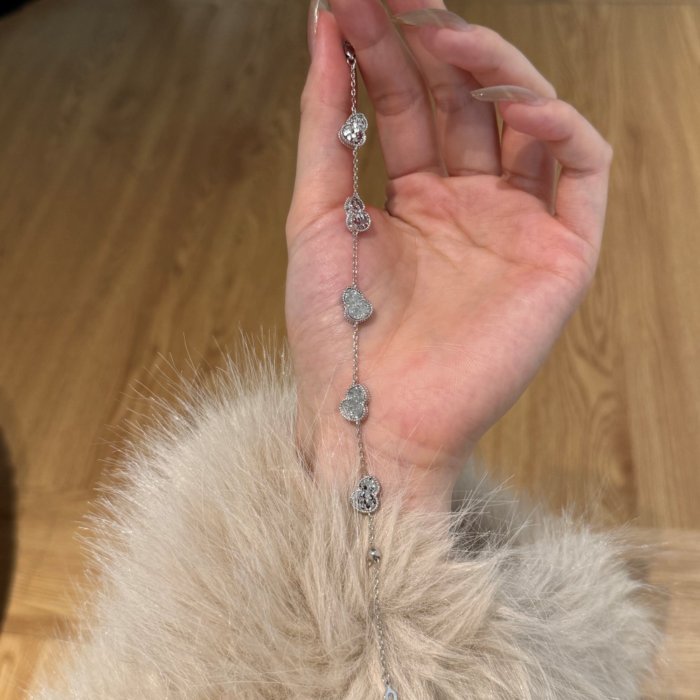 Niche 5 Fu Gourd Trendy Ancient Craft Fine Sterling Silver Bracelet - Image 3