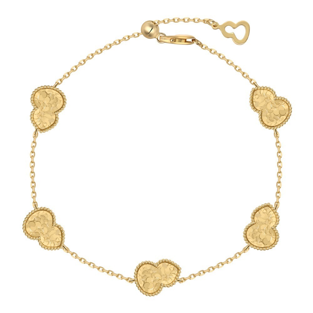 Niche 5 Fu Gourd Trendy Ancient Craft Fine Sterling Silver Bracelet - Image 6