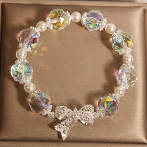 White Crystal Bracelet Light Luxury Minority Exquisite High Sense