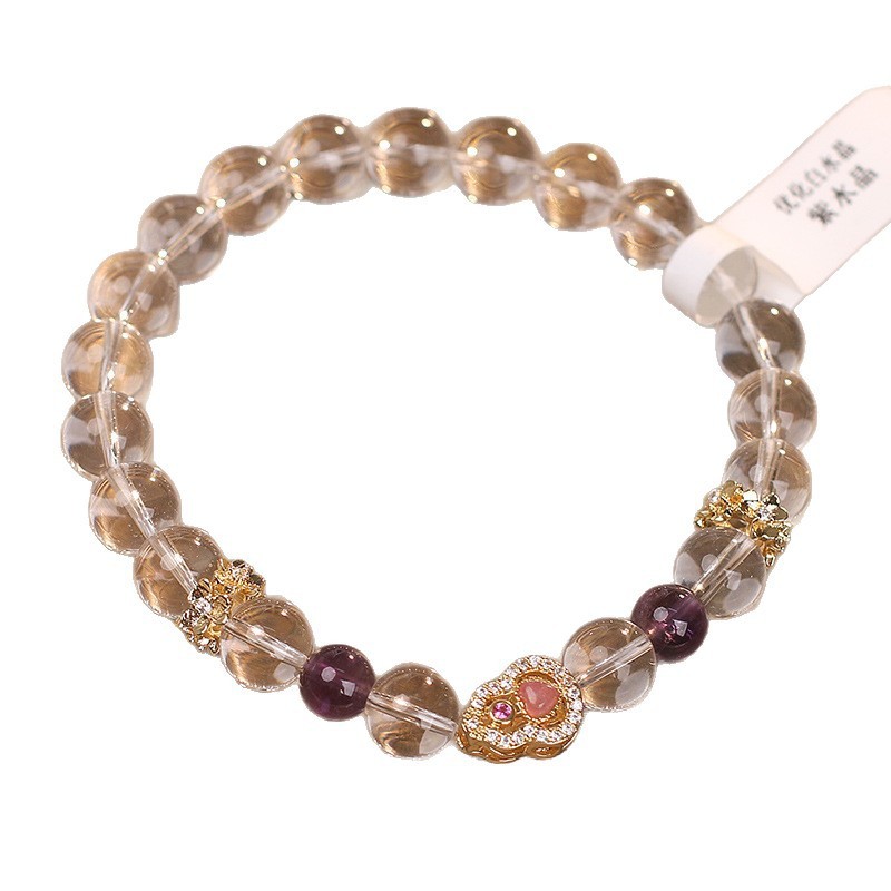 Natural White Crystal Bracelet Women's High-grade Light Luxury - Image 2