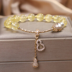 Citrine Women's Light Luxury Minority Exquisite Calabash Pendent Bracelet