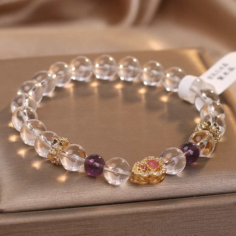 Natural White Crystal Bracelet Women's High-grade Light Luxury - Image 4