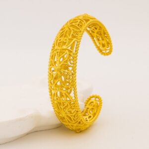 Alluvial Gold Wedding Bracelet Women's Hollow Flower Xiuhe
