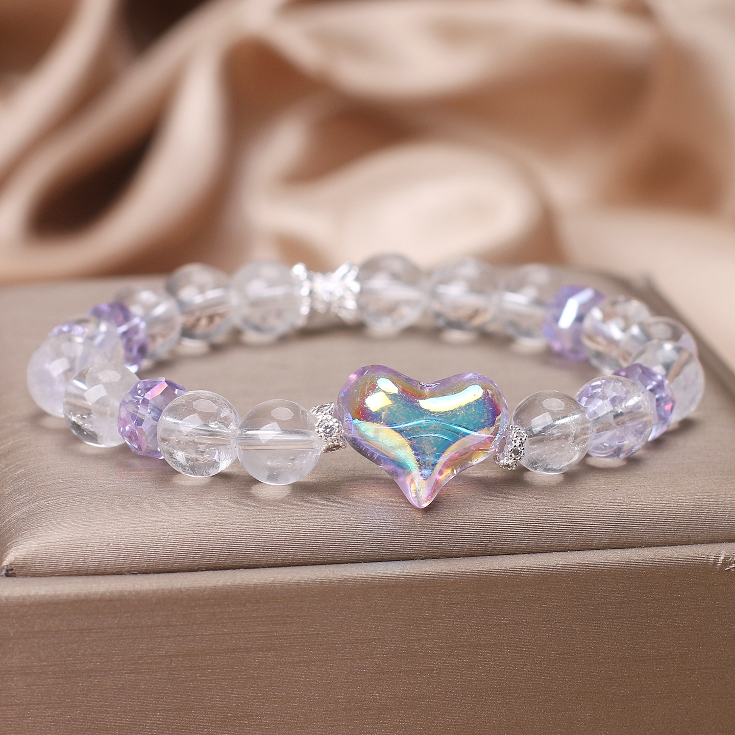 Natural White Crystal Bracelet Women's High-grade Clear - Image 3