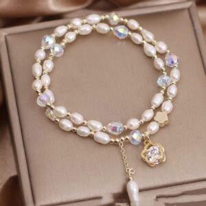 Elegant Pearl Cherry Blossom Bracelet Niche High-grade Light Luxury