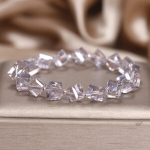 Fashion Purple Cube Sugar Crystal Bracelet