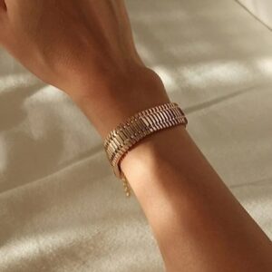 Thin Woven Bracelet Adjustable Minimal Elegant Layered Style Fashion Jewelry Gift For Her