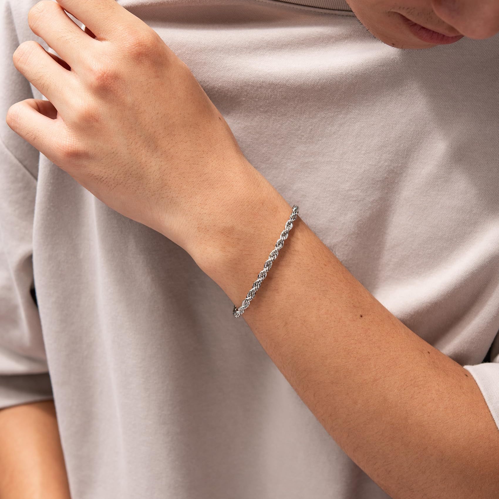 New Men's Cuban Chain Bracelet Set - Image 2