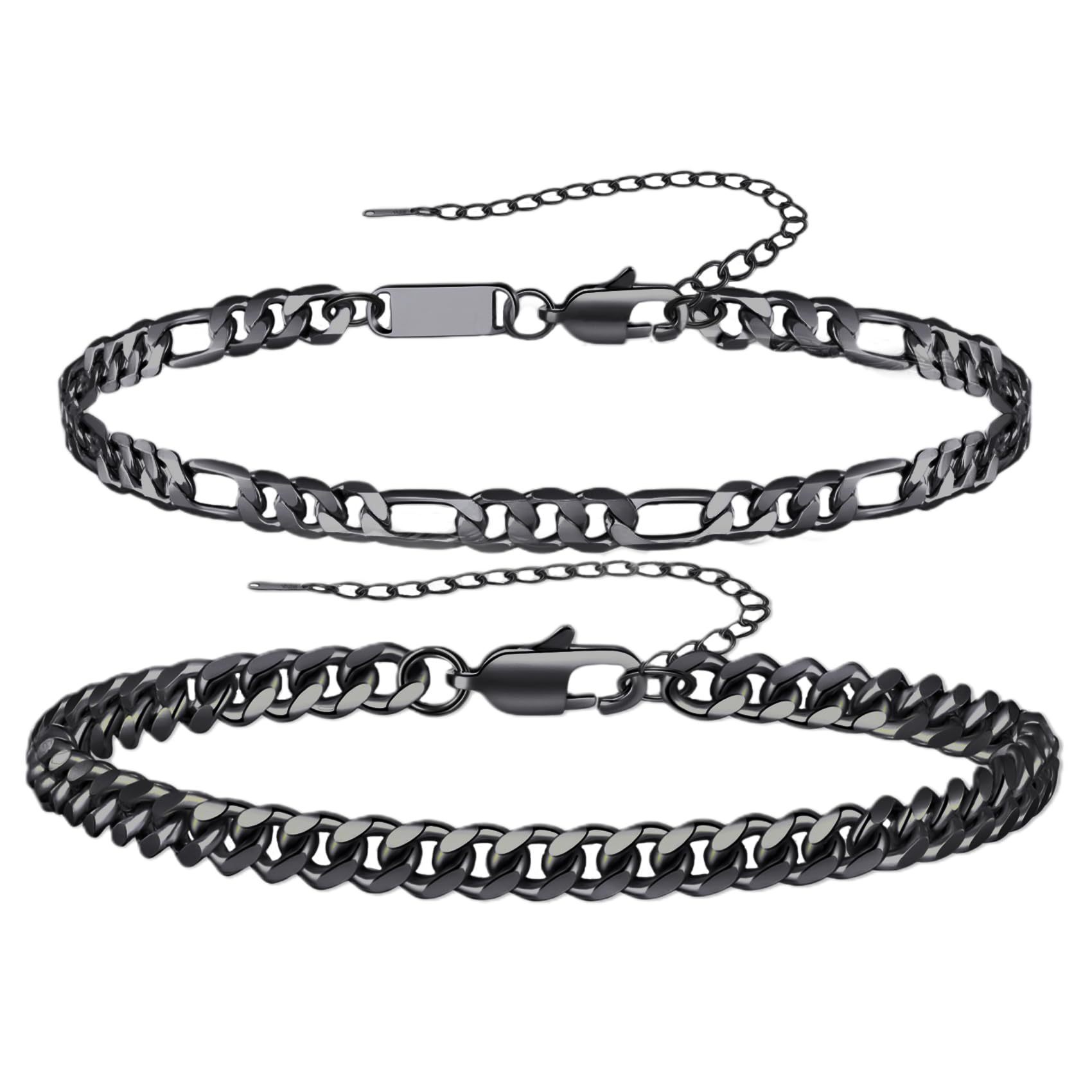 New Men's Cuban Chain Bracelet Set - Image 4