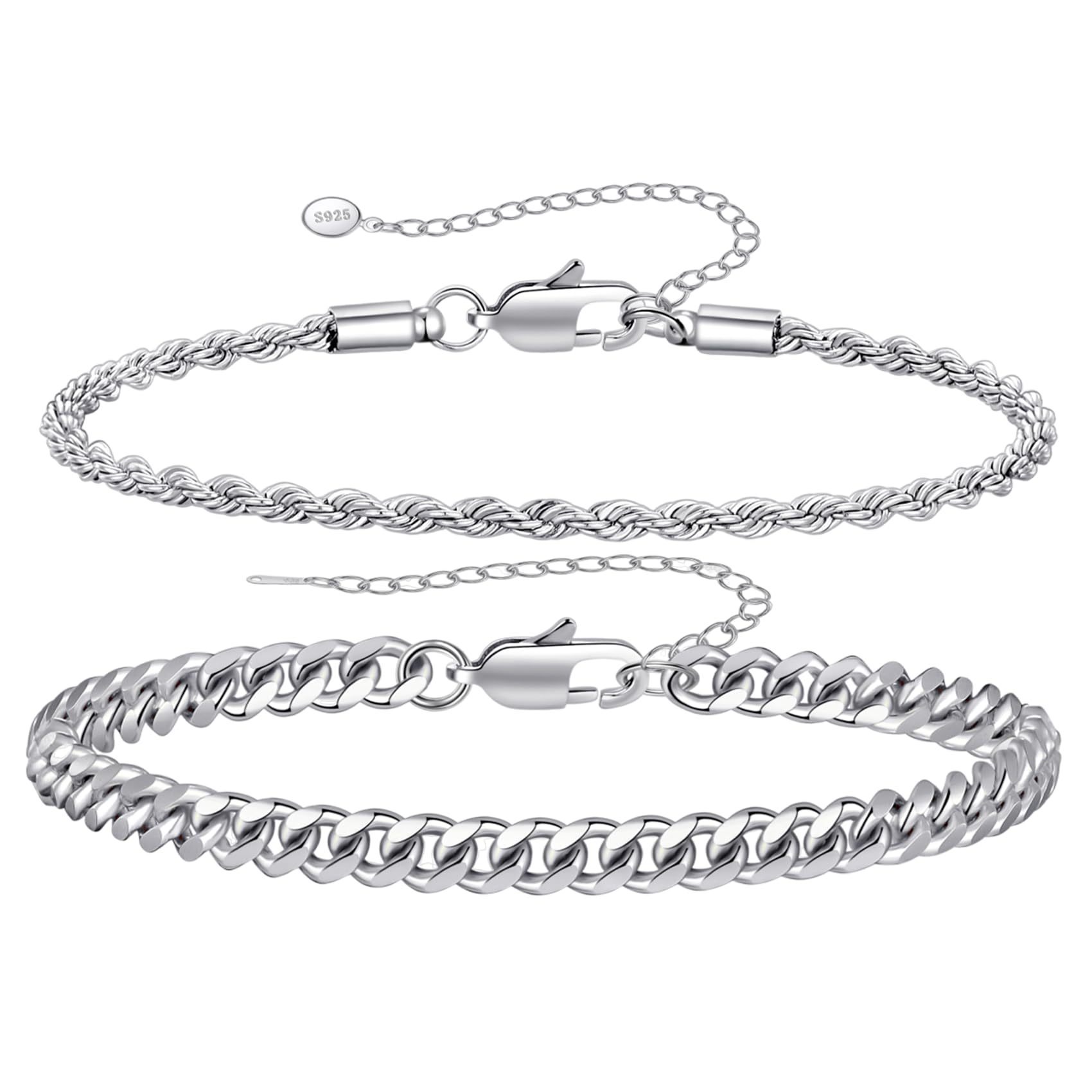 New Men's Cuban Chain Bracelet Set - Image 5