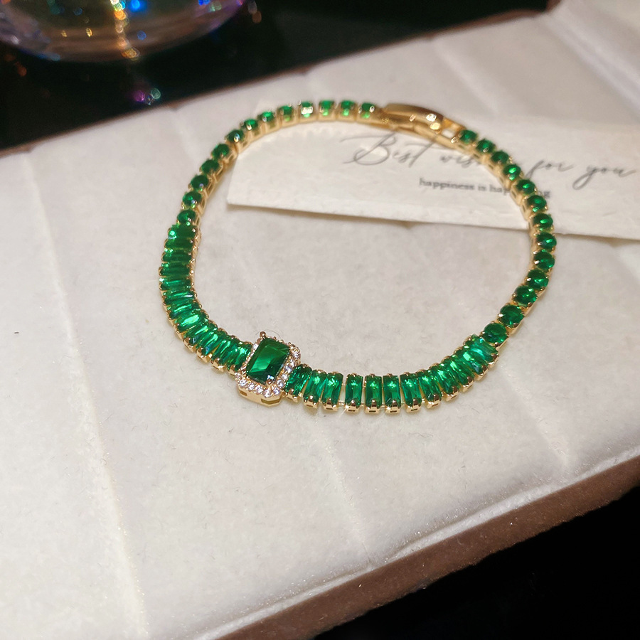 Dopamine Zircon Geometric Clasp Bracelet Delicate Bracelet - Image 5