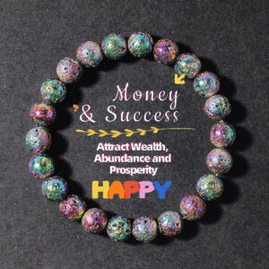 Natural Volcanic Stone Bracelet In Seven Colors