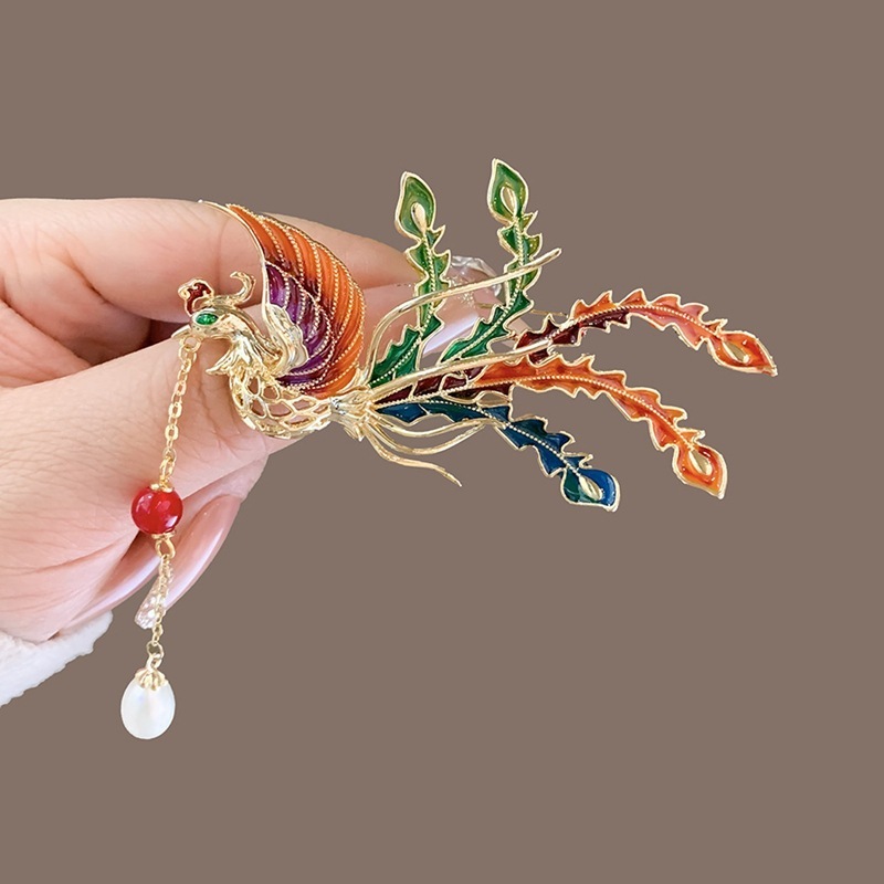 Phoenix Brooch Temperamental Tassels High Sense Ancient Style Han Chinese Clothing Cheongsam Accessories - Image 2