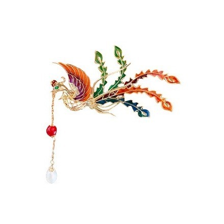 Phoenix Brooch Temperamental Tassels High Sense Ancient Style Han Chinese Clothing Cheongsam Accessories - Image 5
