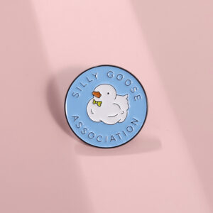 Cartoon Geometric Round Clothing Blue Brooch