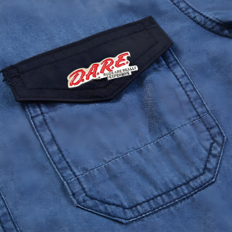 New DARE Creative English Letter Metal Brooch