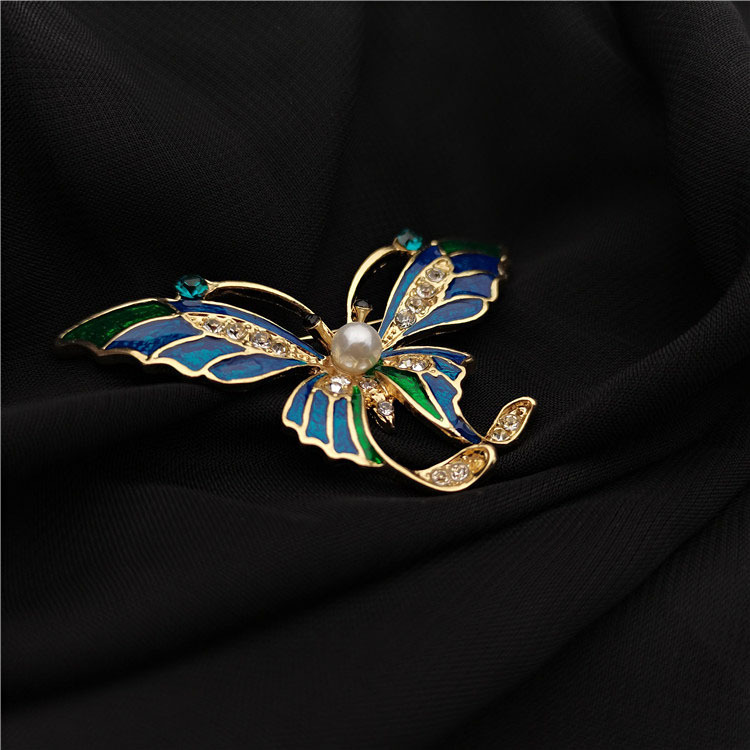 Retro Court Mid-ancient Style Western Enamel Butterfly Brooch - Image 3
