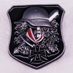 Simple Home Iron Cross Helmet Badge Brooch