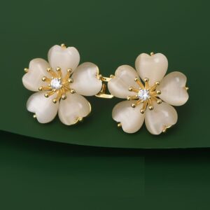Cherry Blossom Belt Buckle Brooch For Women