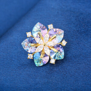 Light Luxury High-grade Super Shiny Snowflake Personality Corsage Suit Jacket Elegant Pin