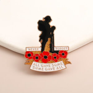British Legion Soldier Cowboy Backpack Lapel Pin Badge