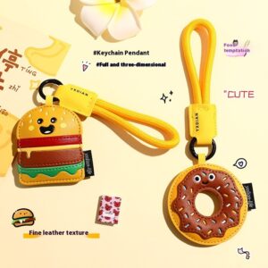 Creative Leather Foodie Pendant Boys And Girls Cute Food PU Leather Keychain