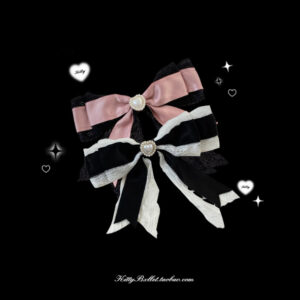 Lace Bow Brooch Accessory