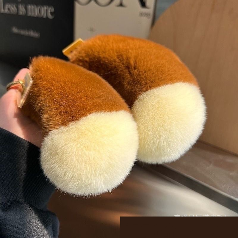 Rabbit Fur Squirrel Tail Car Key Ring Pendant Plush Doll - Image 4