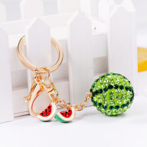 New Exquisite Fruit Diamond Watermelon Keychain