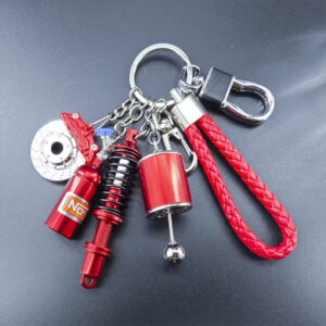 4-piece New Mini Car Accessories Keychain Set