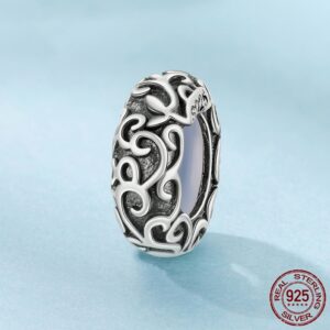 S925 Silver Spacer Beads Vintage Pattern Mini Bracelet Beads