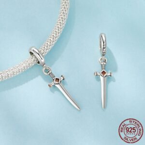 Sword Diy Pendant Parts S925 Sterling Silver Beads