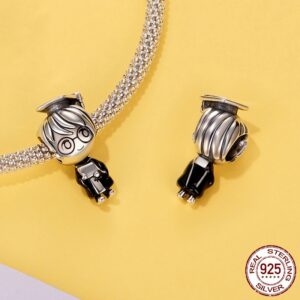 Graduation Season Boy Diy Bead Accessories S925 Sterling Silver Beads