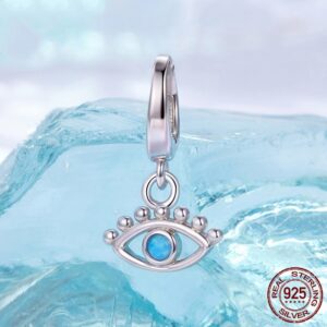 Devil Eye Pendant S925 Sterling Silver Bracelet String Beads
