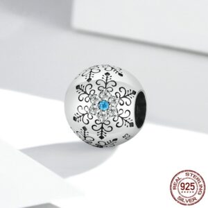 Snowflake DIY Bead Sterling Silver Bracelet String Beads