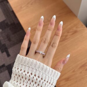 S925 Sterling Silver Ring Female With Hearts Rainbow