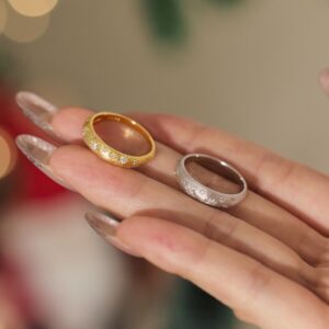 Sterling Silver Ring Female Design Zircon Inlaid Classic Women's Ring